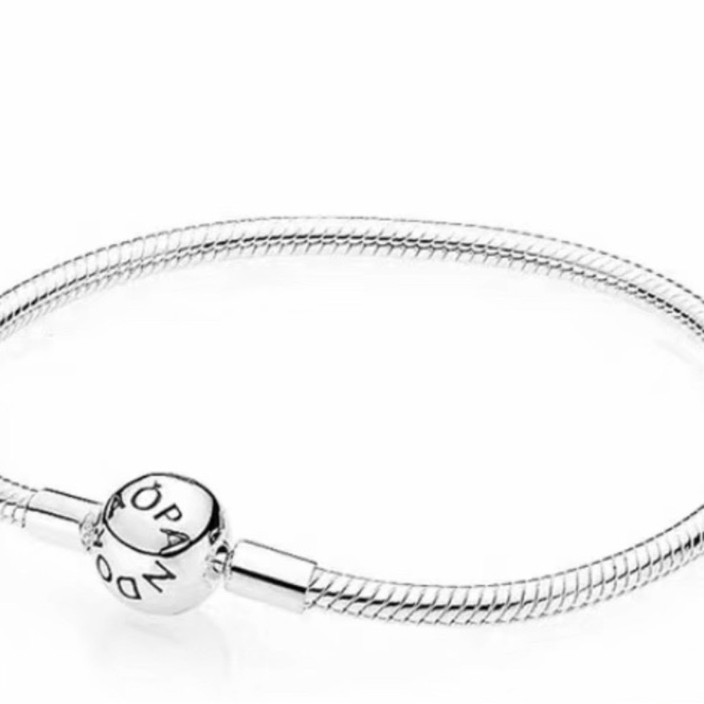 Pandora Moments Snake Chain Bracelet with Round Clasp